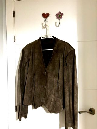 Chaqueta ante vintage marrón
