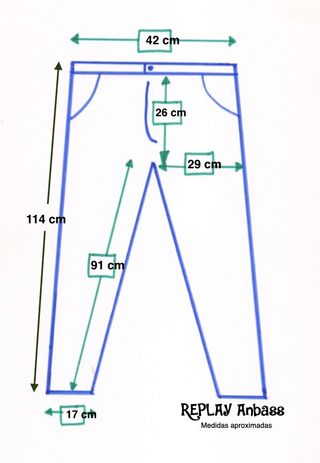 Replay Anbass. Pantalón vaquero slim. W32 L36