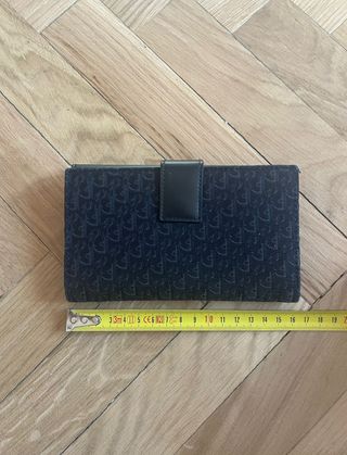 Cartera Dior Monogram Lona Piel Negra