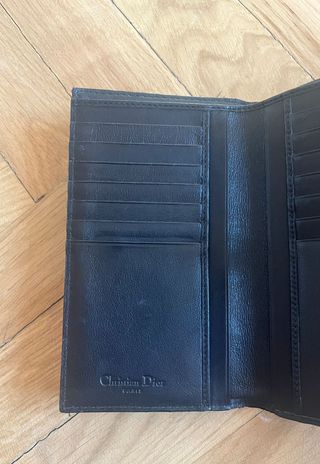 Cartera Dior Monogram Lona Piel Negra