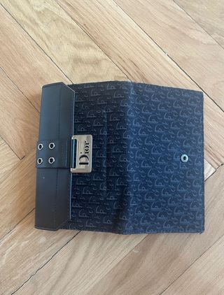 Cartera Dior Monogram Lona Piel Negra
