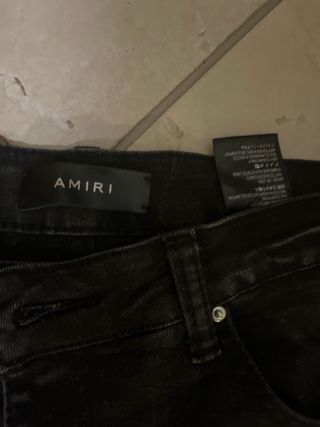 Jeans Amiri ricamati neri