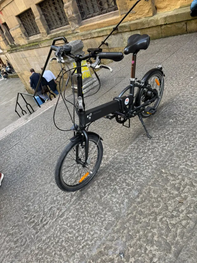 Bicicletta pieghevole nera Oxylane