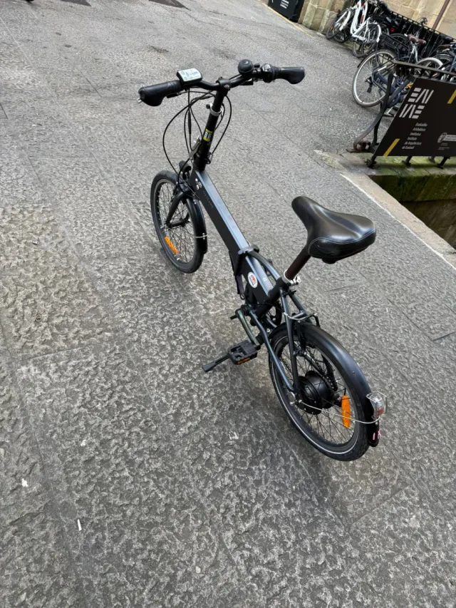 Bicicletta pieghevole nera Oxylane