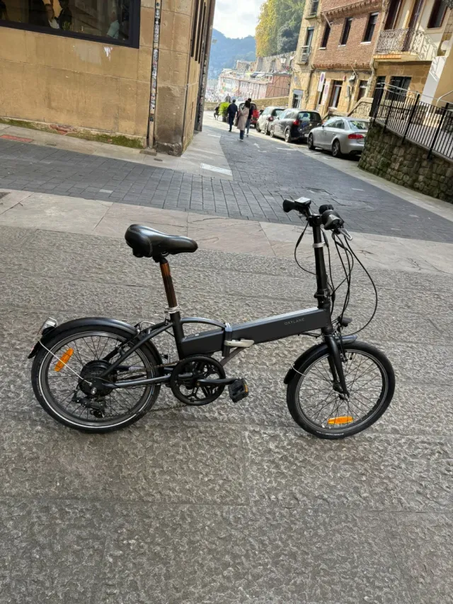 Bicicletta pieghevole nera Oxylane