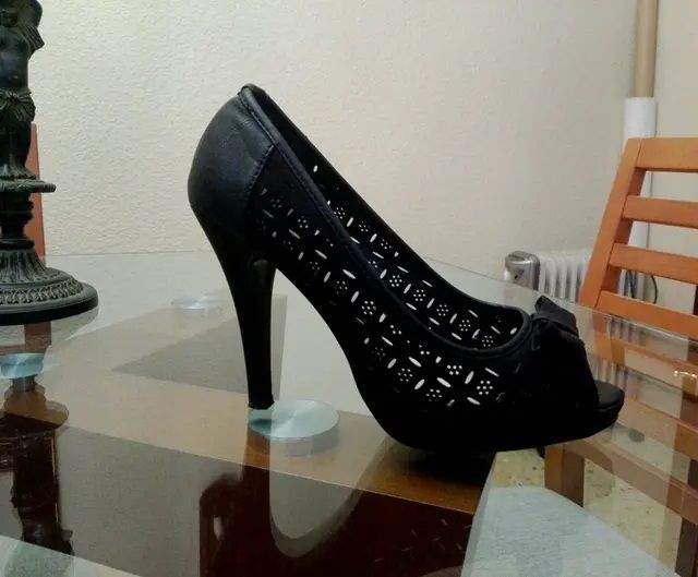 Zapatos de tacón negros ceremonia