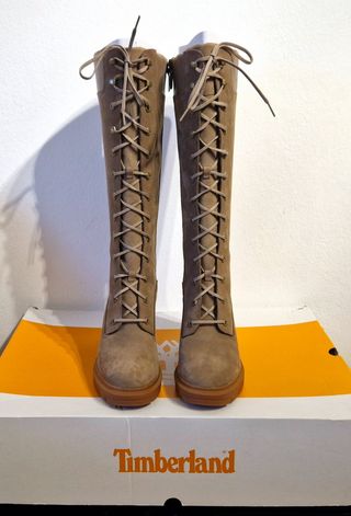 Stivali alti, tacco, pelle, Timberland, N.41,5