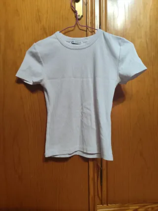 Camiseta Zara Blanca Ajustada Talla S
