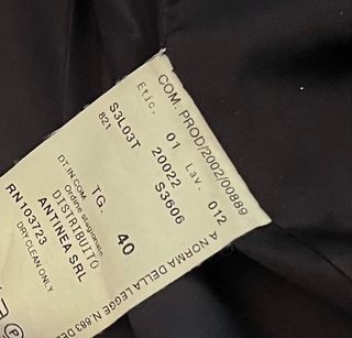 Abrigo Blazer Emporio Armani Lana Virgen IT 40 