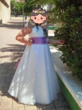 Vestido comunión niña L + cancán regalo