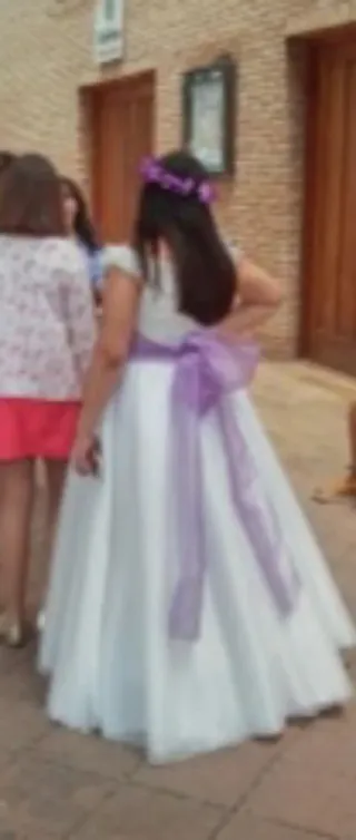 Vestido comunión niña L + cancán regalo
