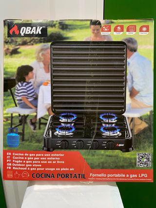 Cocina Portátil QBAK 4 Fuegos Gas Exterior