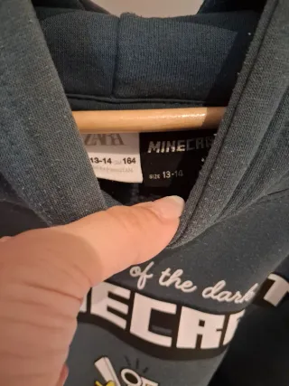 Sudadera Zara Minecraft Talla M
Niño 13, 14 años