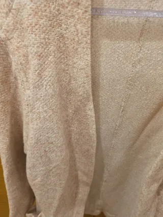 Abrigo Violeta lana beige/rosa talla M