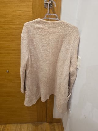 Abrigo Violeta lana beige/rosa talla M