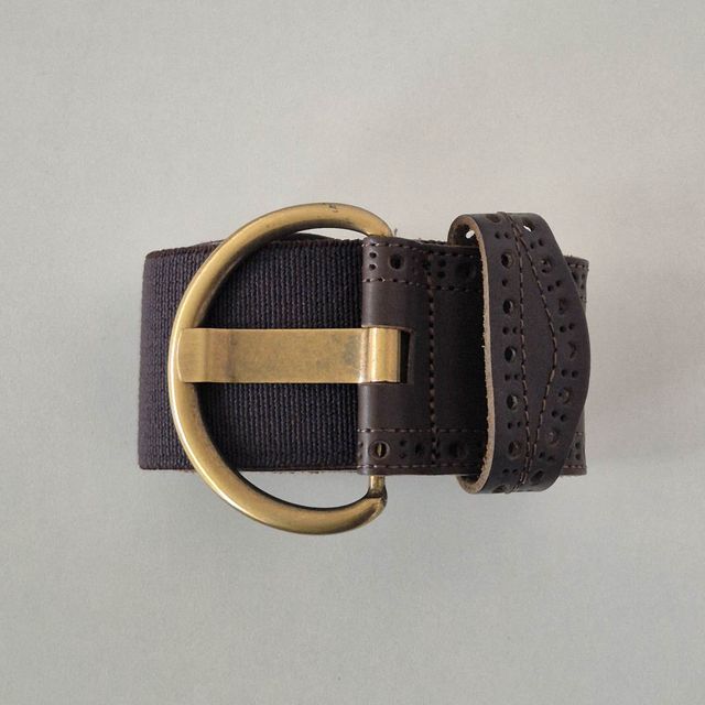 Cortefiel - Cinturón Piel con Hebilla Dorada