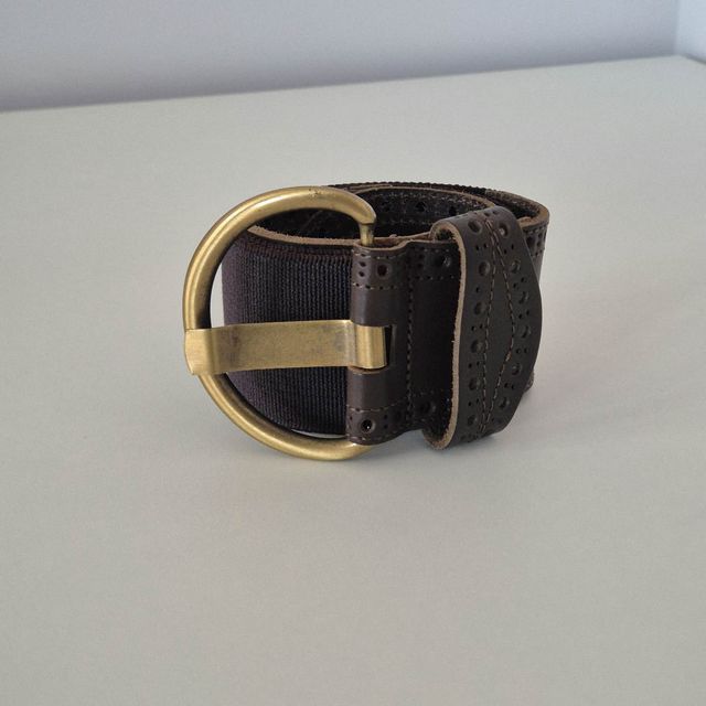 Cortefiel - Cinturón Piel con Hebilla Dorada