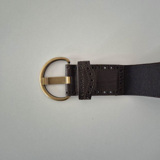 Cortefiel - Cinturón Piel con Hebilla Dorada