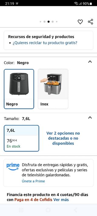 Freidora aire Cecotec