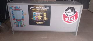 Mostrador gris robusto