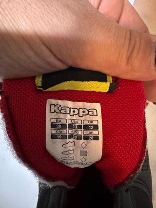 Scarpe Kappa nere e rosse numero 30