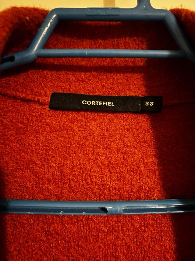 Chaqueta Lana Cortefiel color teja