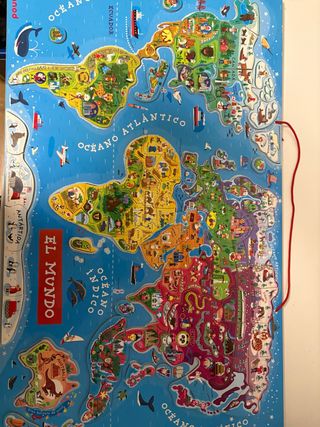 Puzzle Mapa Mundi Imanes Educativo