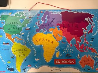 Puzzle Mapa Mundi Imanes Educativo