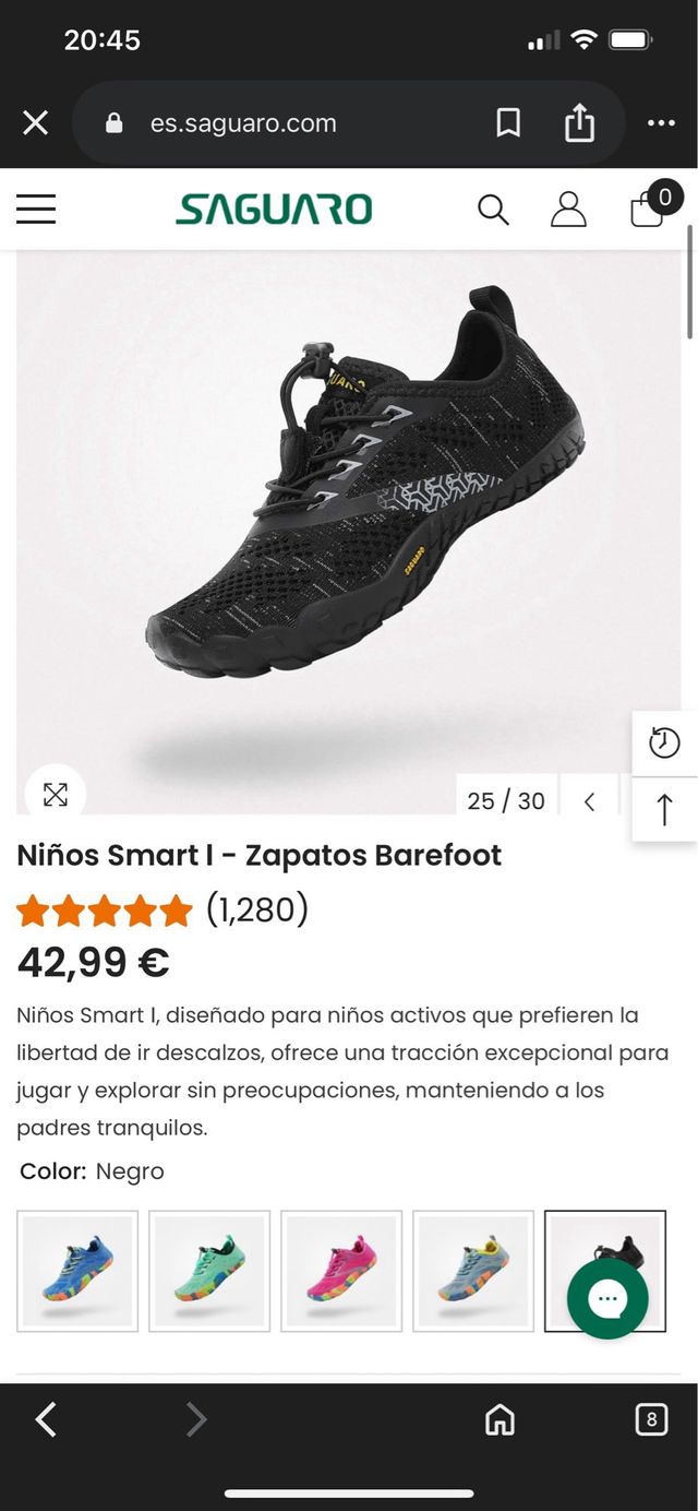 Saguaro Barefoot Talla 25 Nuevas