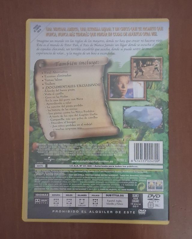 DVD Peter Pan La Gran Aventura