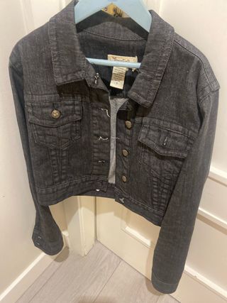 Cazadora vaquera negra niña Talla S