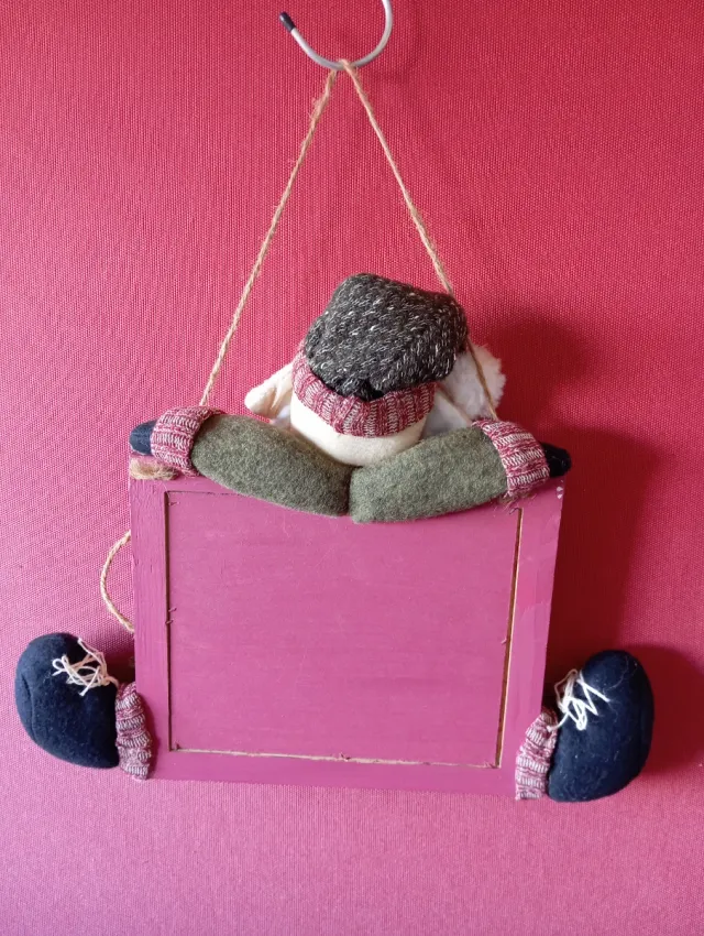 Lavagna Avvento Natale in Tessuto e Legno