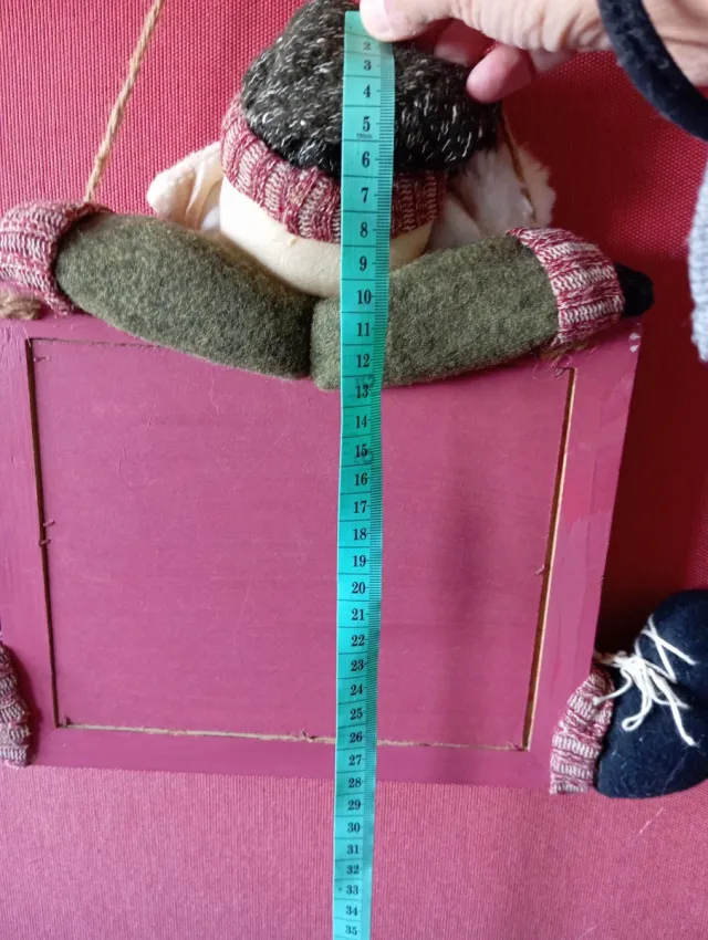 Lavagna Avvento Natale in Tessuto e Legno