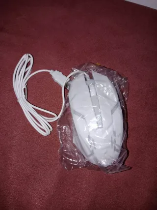Ratón Gamer Blanco con Cable