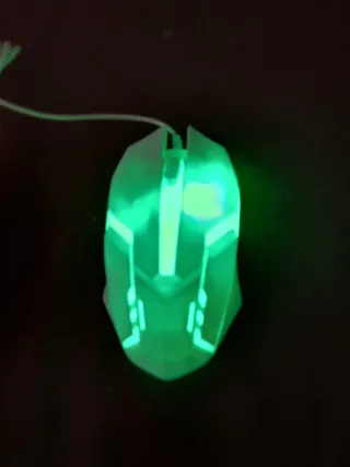 Ratón Gamer Blanco con Cable