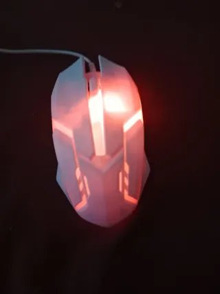 Ratón Gamer Blanco con Cable