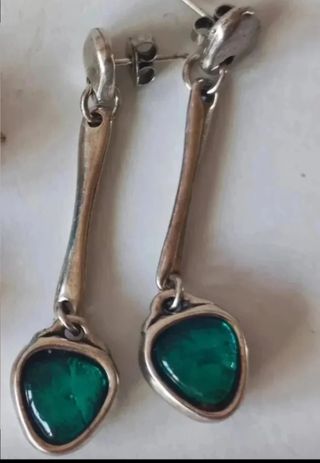 Pendientes Ciclon y Viceroy Plata y Verde