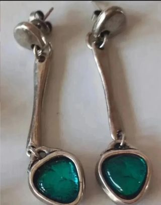 Pendientes Ciclon y Viceroy Plata y Verde