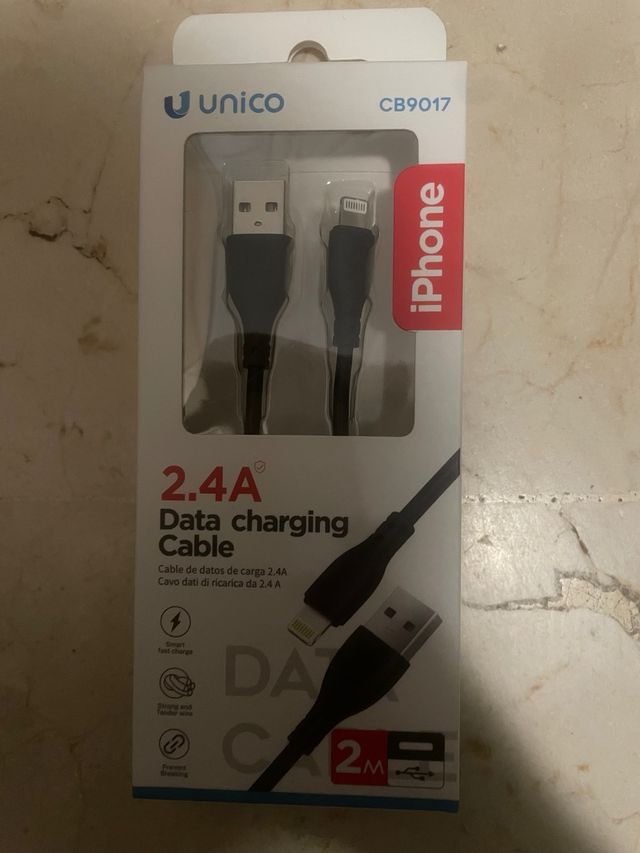 Cable Carga y Datos iPhone Unico CB9017 2.4A