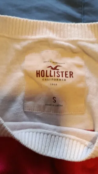 Jersey Hollister Rayas Beige y Rosa Talla S