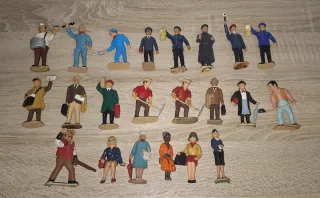 Set di figure personaggi modelli treni