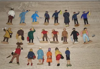 Set di figure personaggi modelli treni