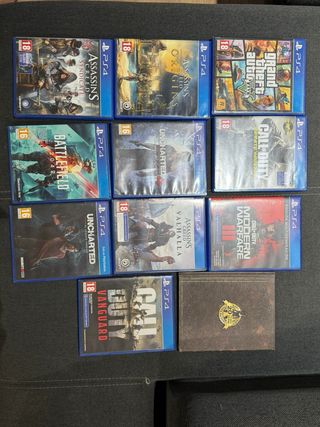 Lote Videojuegos PS4: Call of Duty, GTA V, Unchart