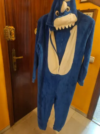 Pijama Manta Tiburón Niño Azul talla 15, gris 13
