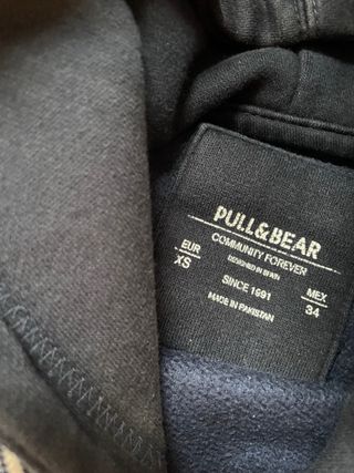 Sudadera Pull&Bear azul con capucha