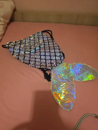 Mochila cola sirena lentejuelas