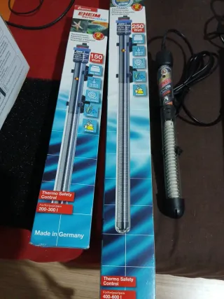 Filtros Hydra, termo calentadores Eheim y más.