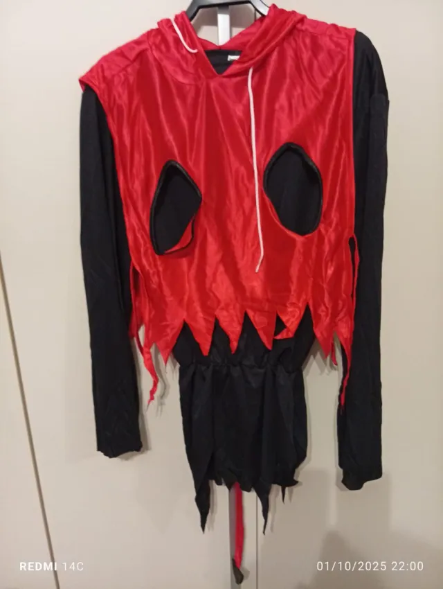Vestito Halloween Diavoletto Rosso Nero