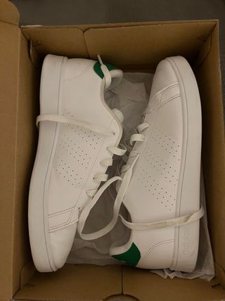 Zapatillas Adidas Unisex Blancas y Verdes