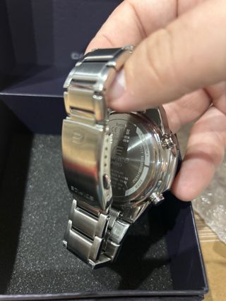 Reloj Casio Edifice Cronógrafo Azul y Plateado 